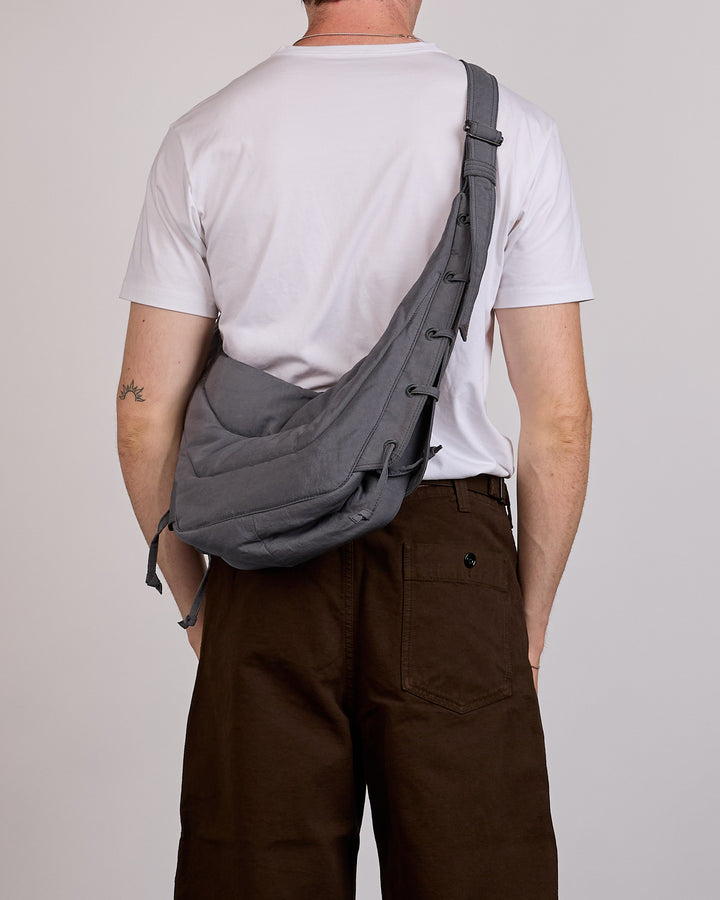 LEMAIRE Medium Soft Game Bag WR Canvas Grey Blue