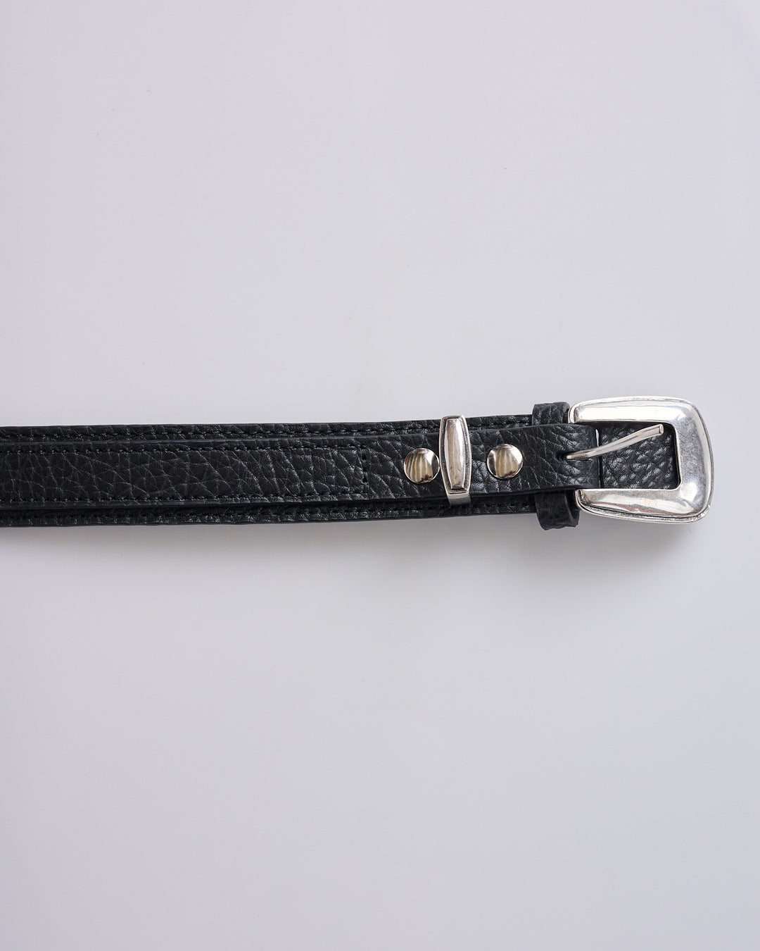 LEMAIRE Minimal Western Belt Grained Leather Black