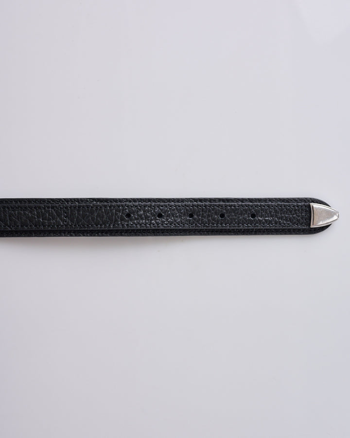 LEMAIRE Minimal Western Belt Grained Leather Black