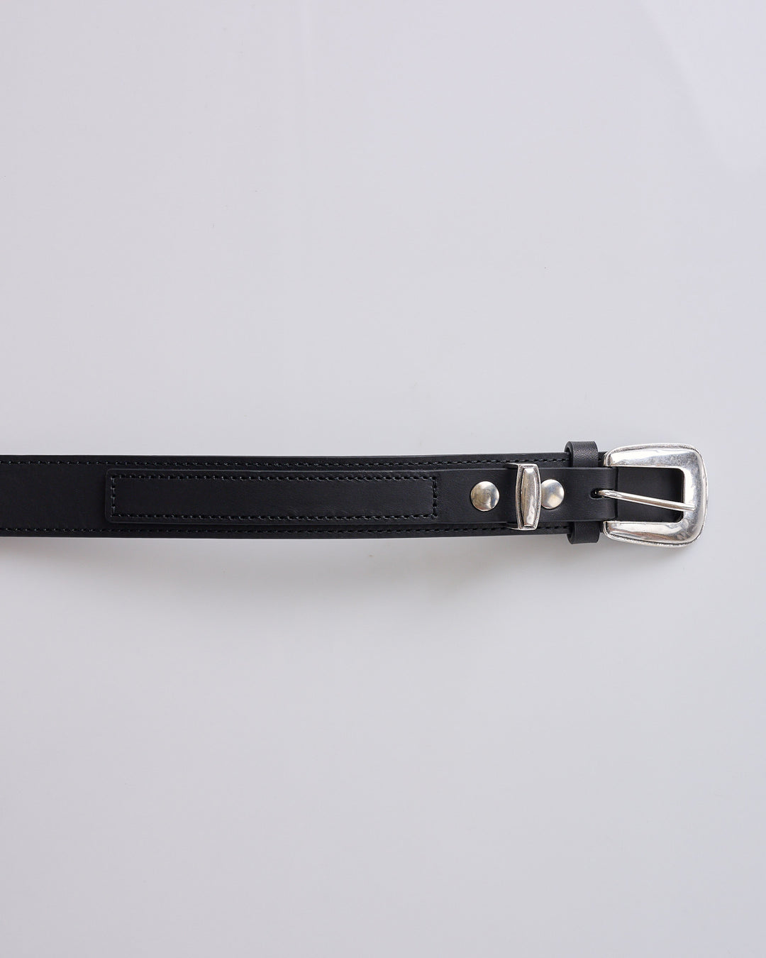 LEMAIRE Minimal Western Belt Smooth Leather Black