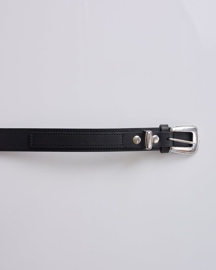 LEMAIRE Minimal Western Belt Smooth Leather Black