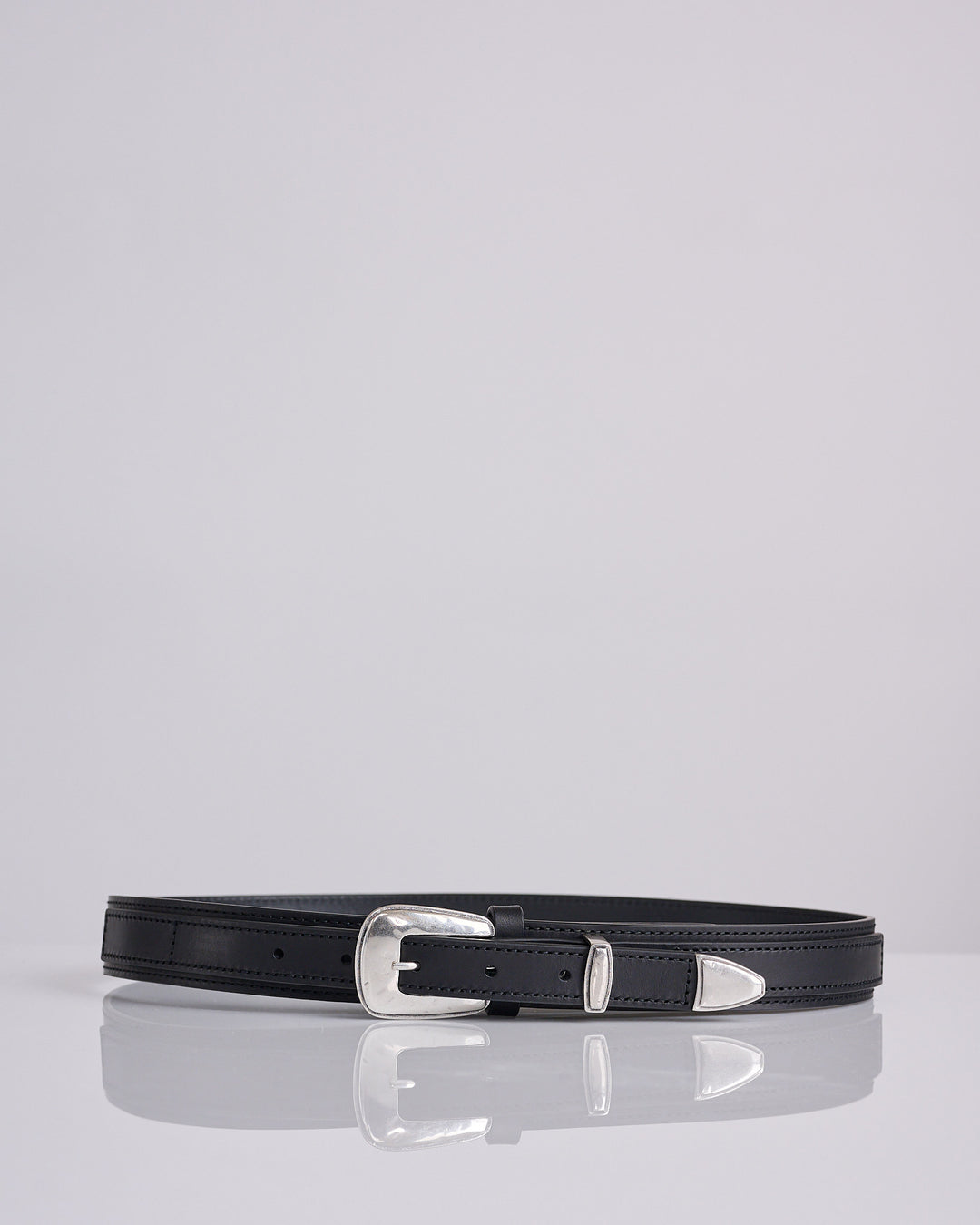 LEMAIRE Minimal Western Belt Smooth Leather Black – LESS 17