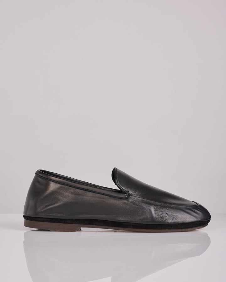 LEMAIRE Outdoor Slipper Shiny Nappa Black