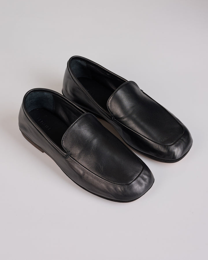LEMAIRE Outdoor Slipper Shiny Nappa Black