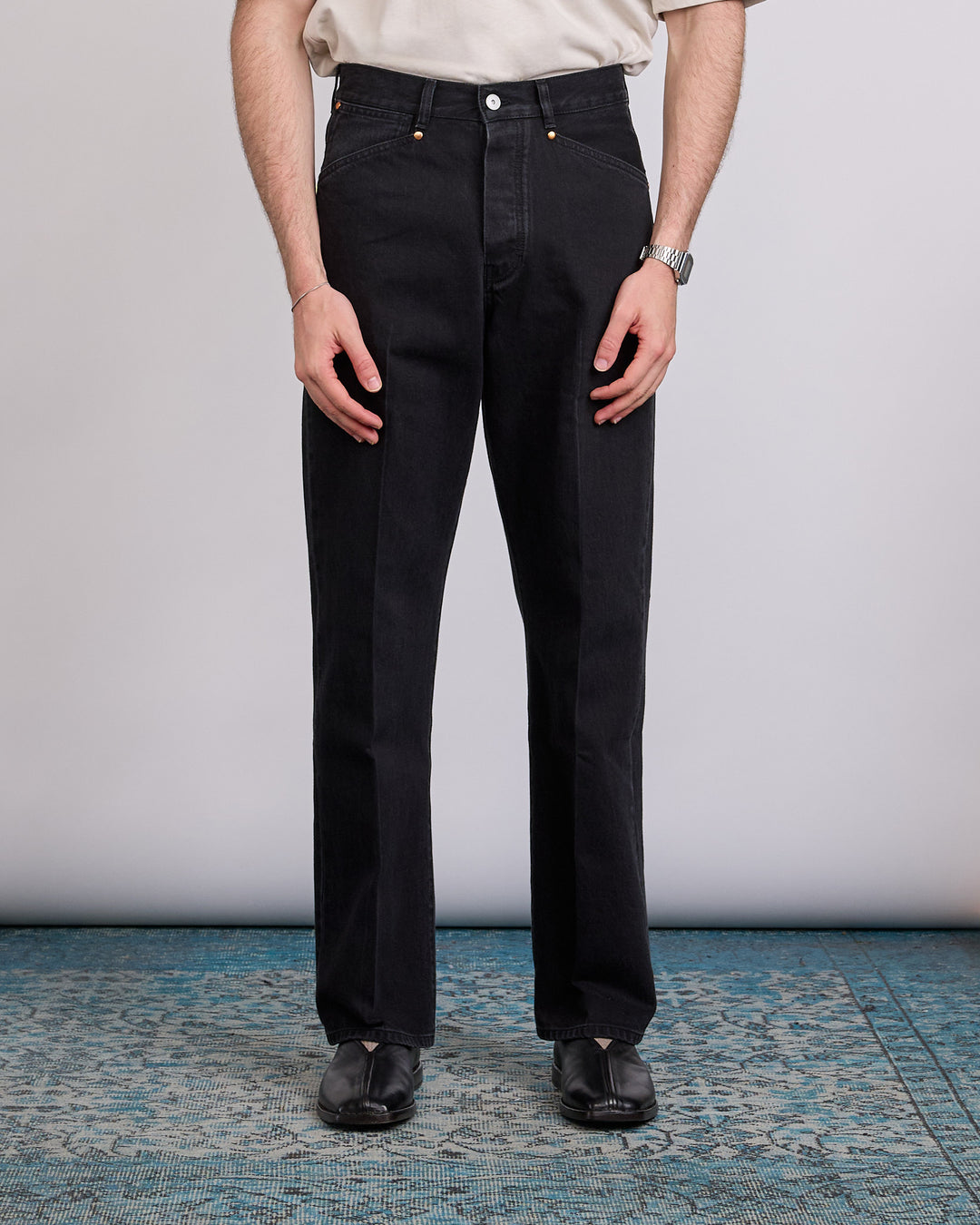 LEMAIRE Selvedge Denim 5-Pocket Pant Rinse Black