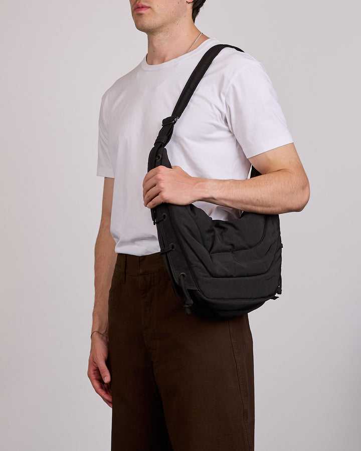 LEMAIRE Medium Soft Game Bag WR Canvas Dark Chocolate