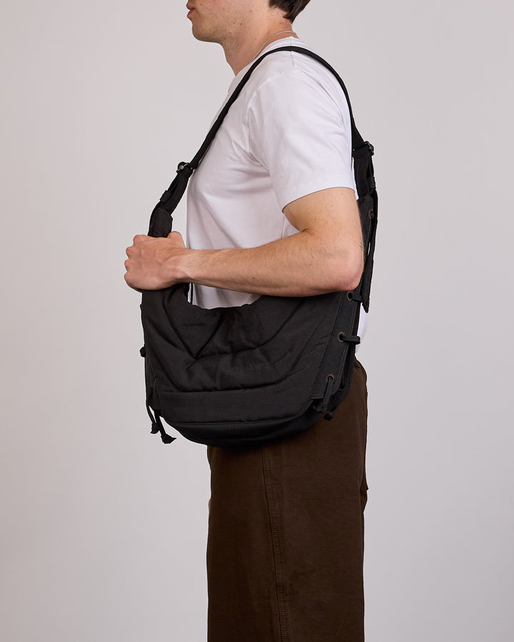 LEMAIRE Medium Soft Game Bag WR Canvas Dark Chocolate