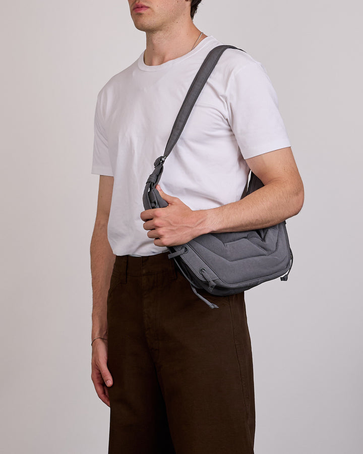 LEMAIRE Small Soft Game Bag WR Canvas Grey Blue