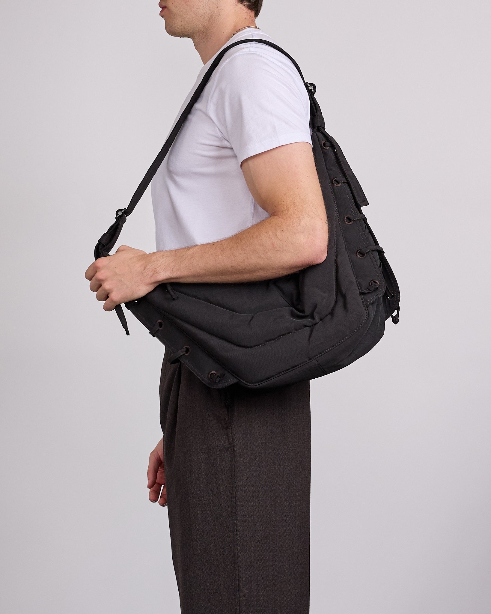 LEMAIRE Soft Game Bag Medium Dark Chocolate – LESS 17