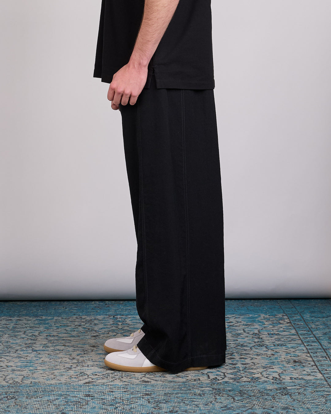 LEMAIRE Soft Wool Twill Maxi Utility Pant Black