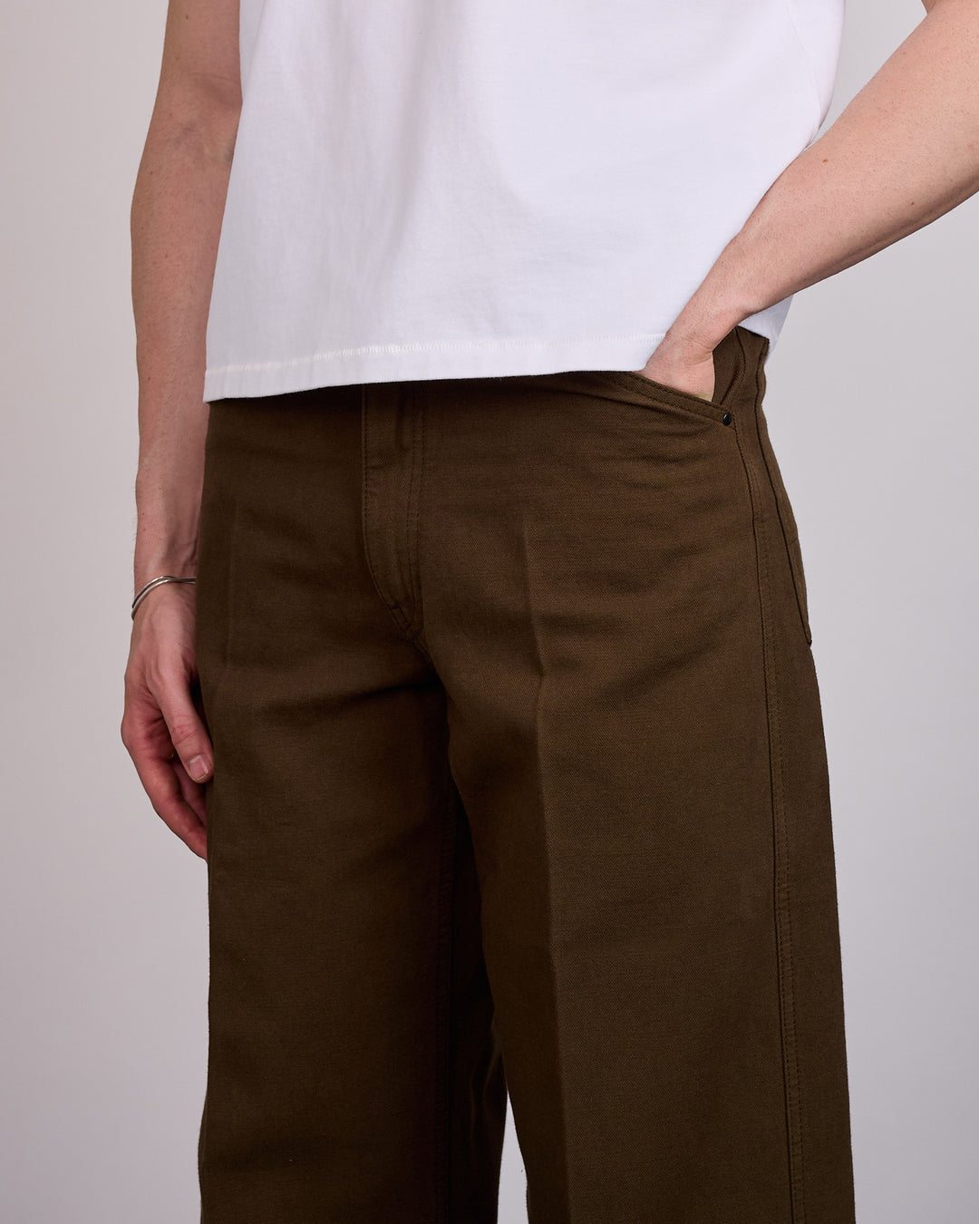 LEMAIRE Wide Pant Broken Twill Cacao