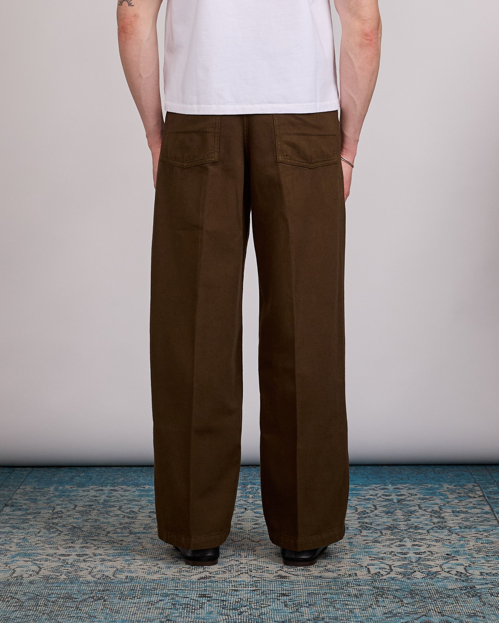 LEMAIRE Wide Pant Broken Twill Cacao – LESS 17