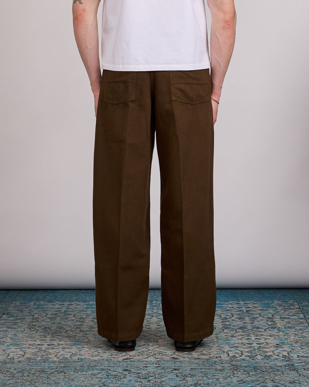 LEMAIRE Wide Pant Broken Twill Cacao