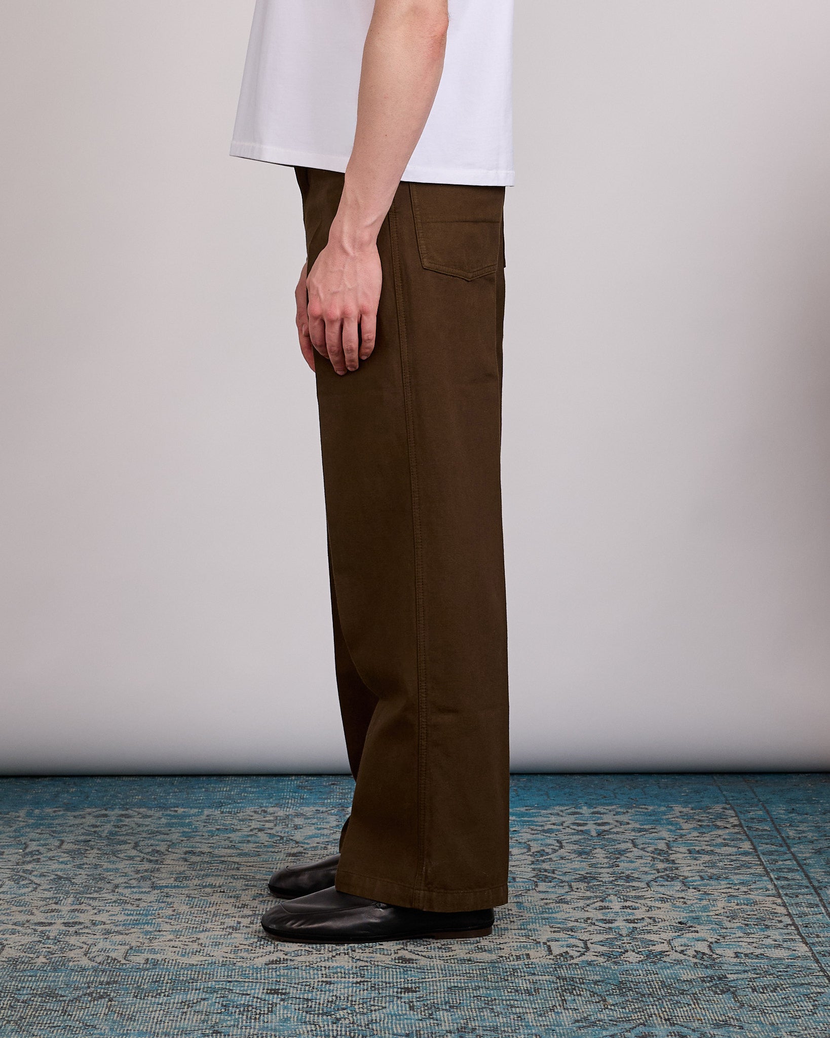 LEMAIRE Wide Pant Broken Twill Cacao – LESS 17