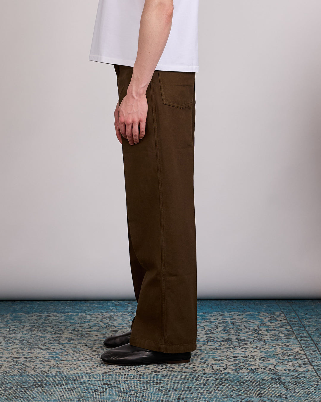 LEMAIRE Wide Pant Broken Twill Cacao