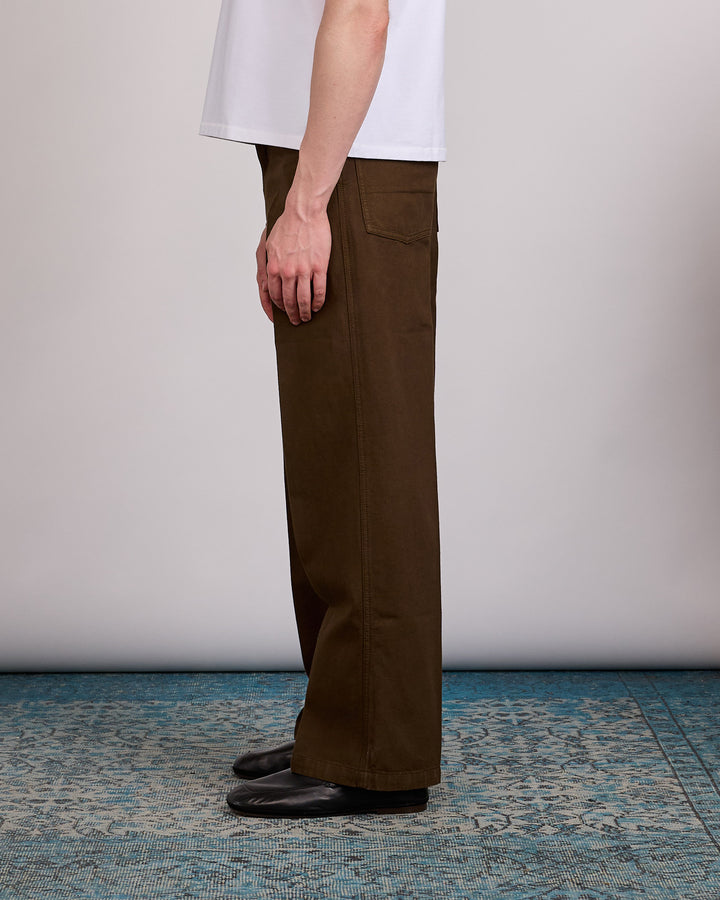 LEMAIRE Wide Pant Broken Twill Cacao