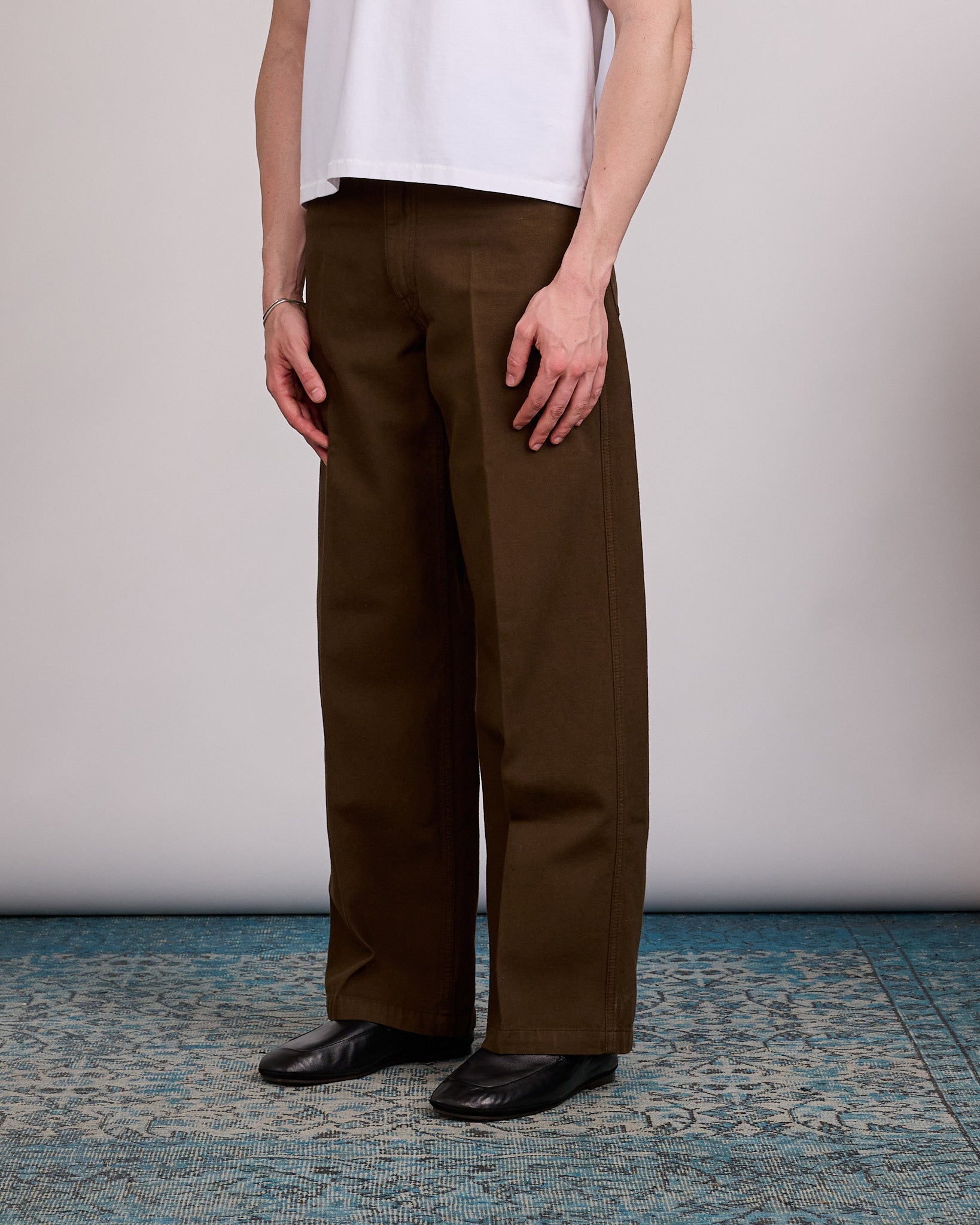 LEMAIRE Wide Pant Broken Twill Cacao – LESS 17