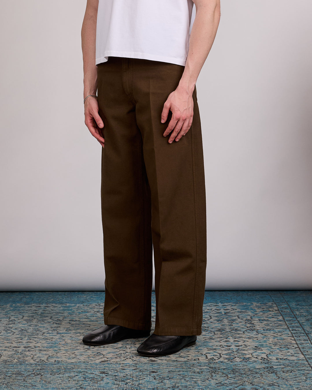 LEMAIRE Wide Pant Broken Twill Cacao