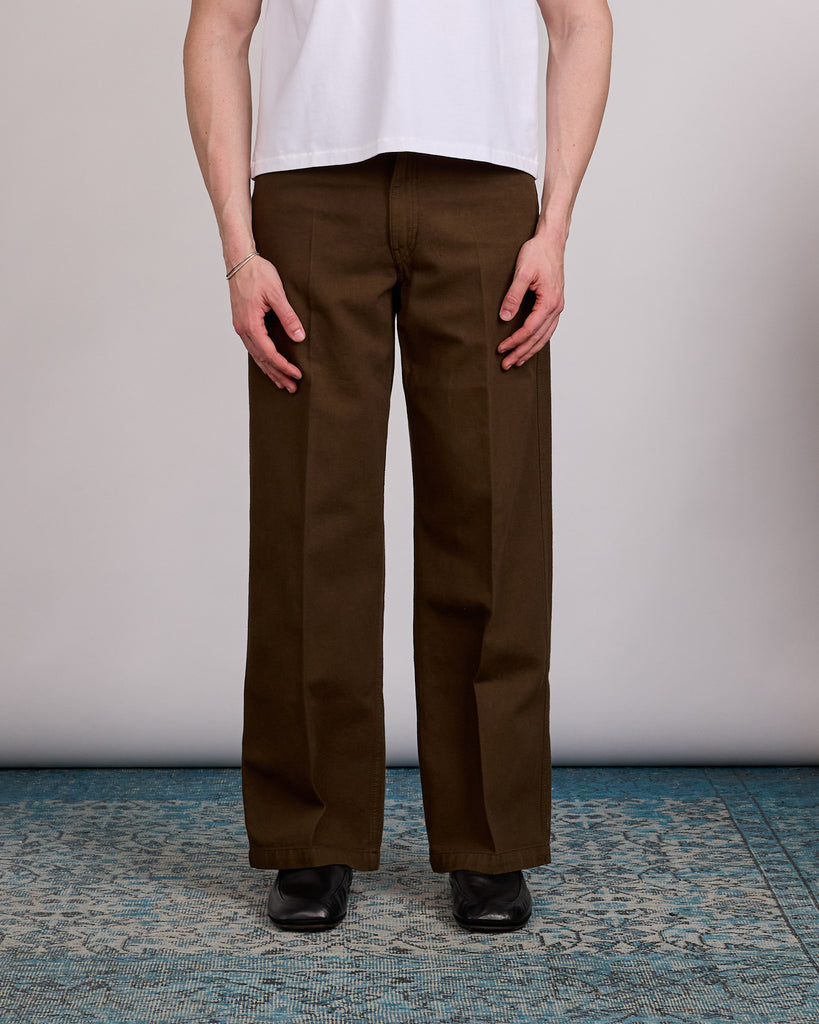 LEMAIRE Wide Pant Broken Twill Cacao – LESS 17