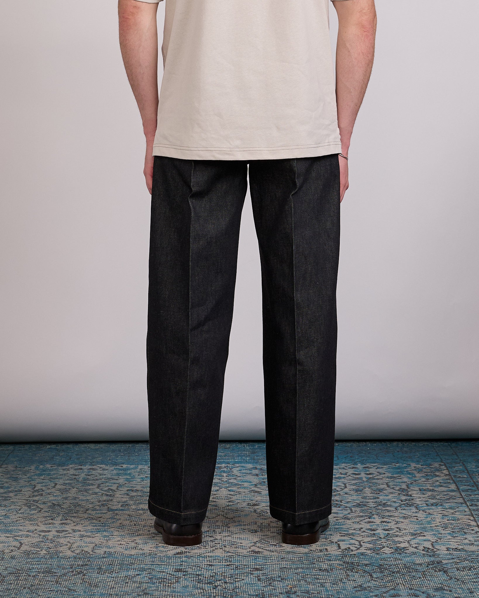 LEMAIRE Wide Studded Pant Heavy Denim Slate – LESS 17