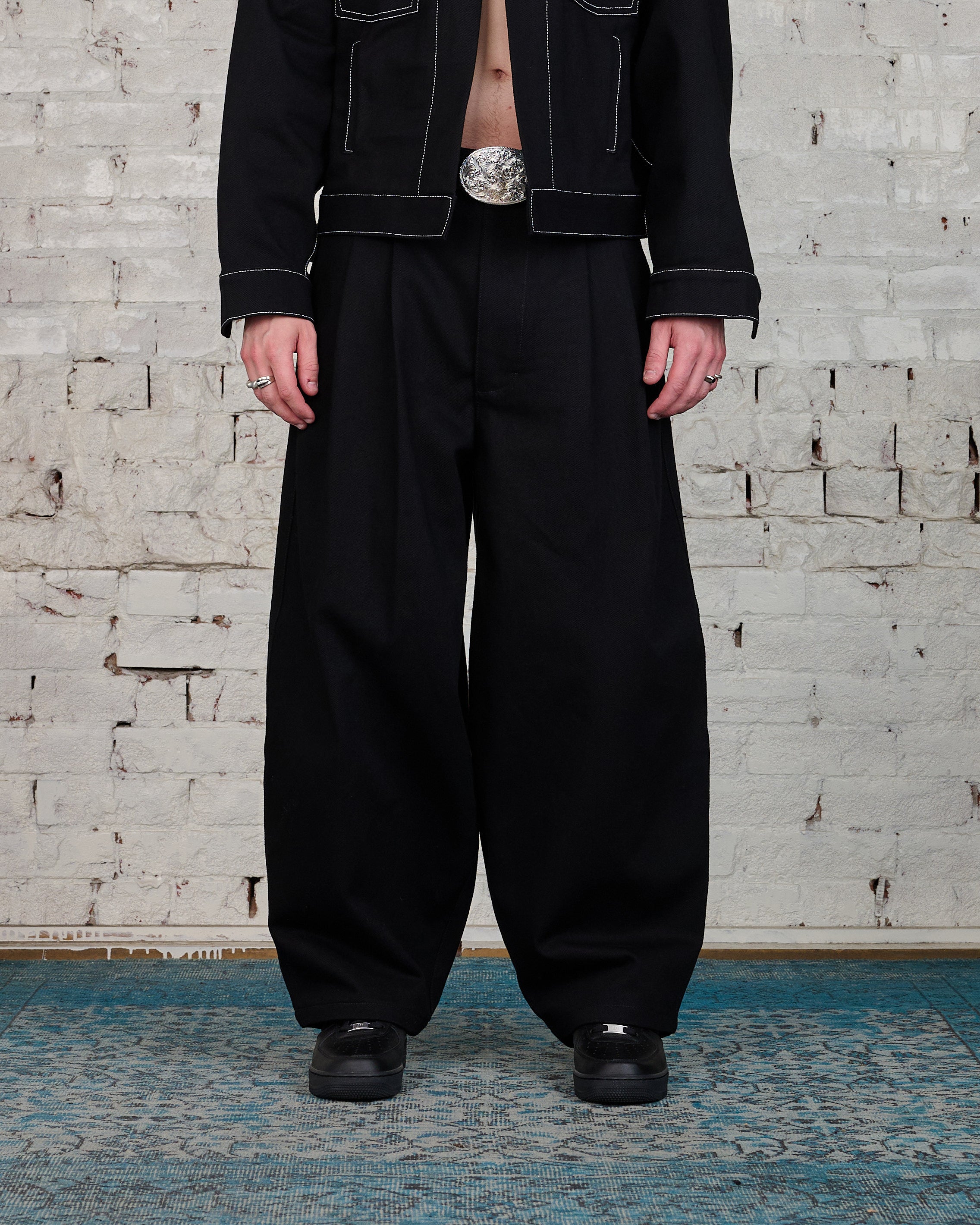 LaFrance Pleated Denim Jean Black LESS 17