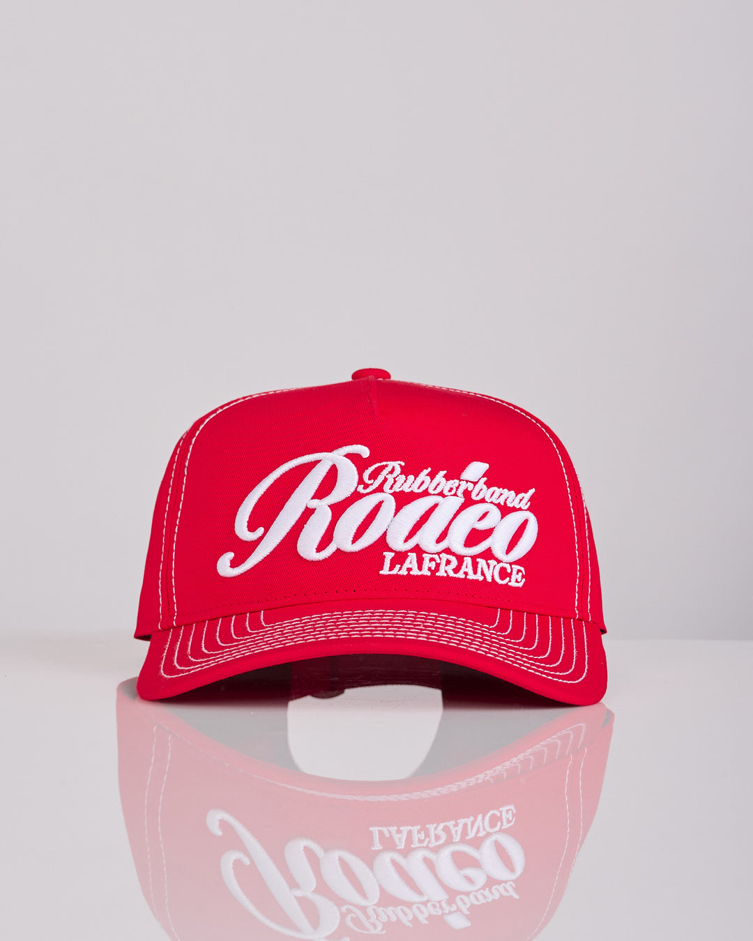 LaFrance Rubberband Rodeo Topstich Hat Red