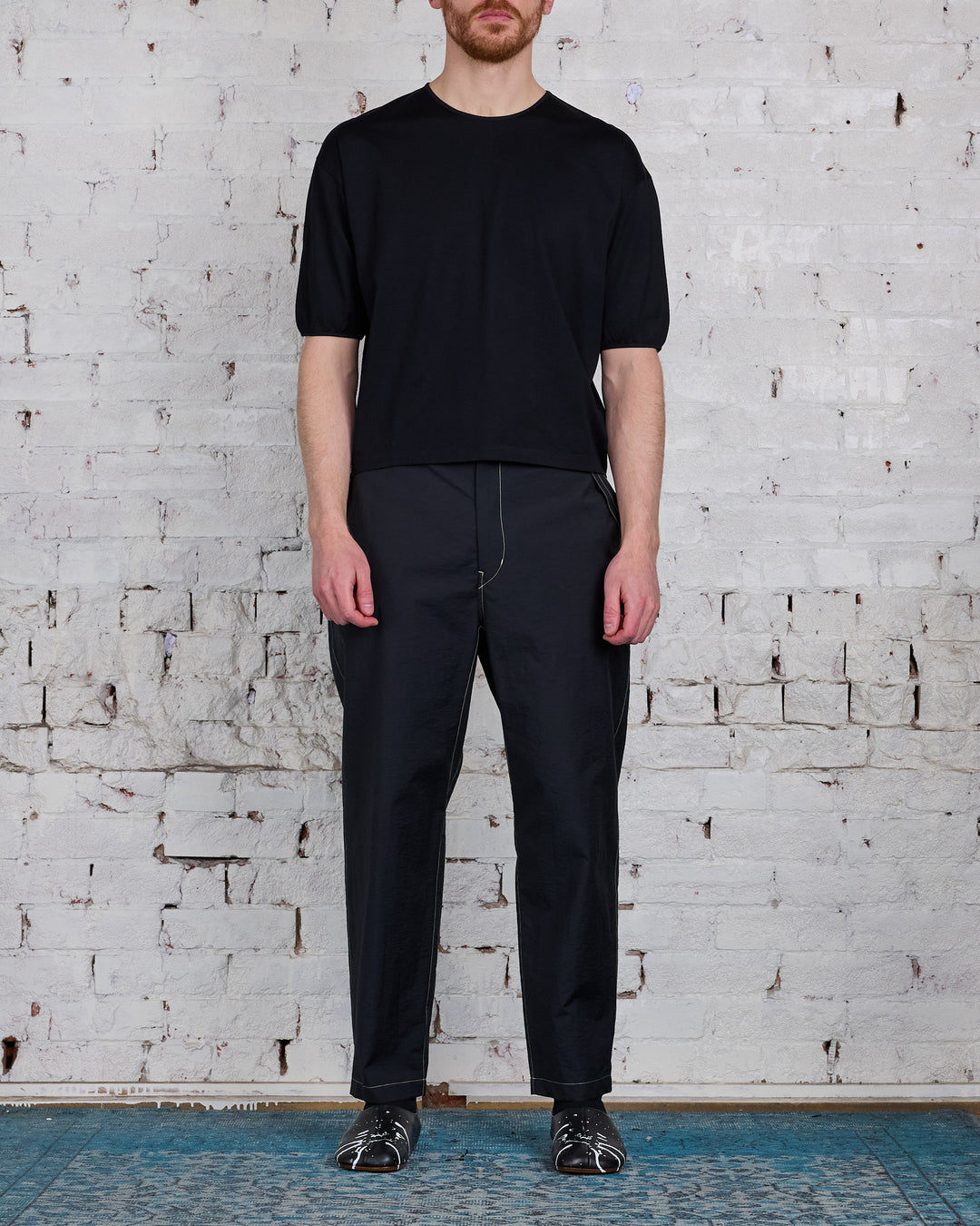 Lemaire Belted Carrot Pant Black