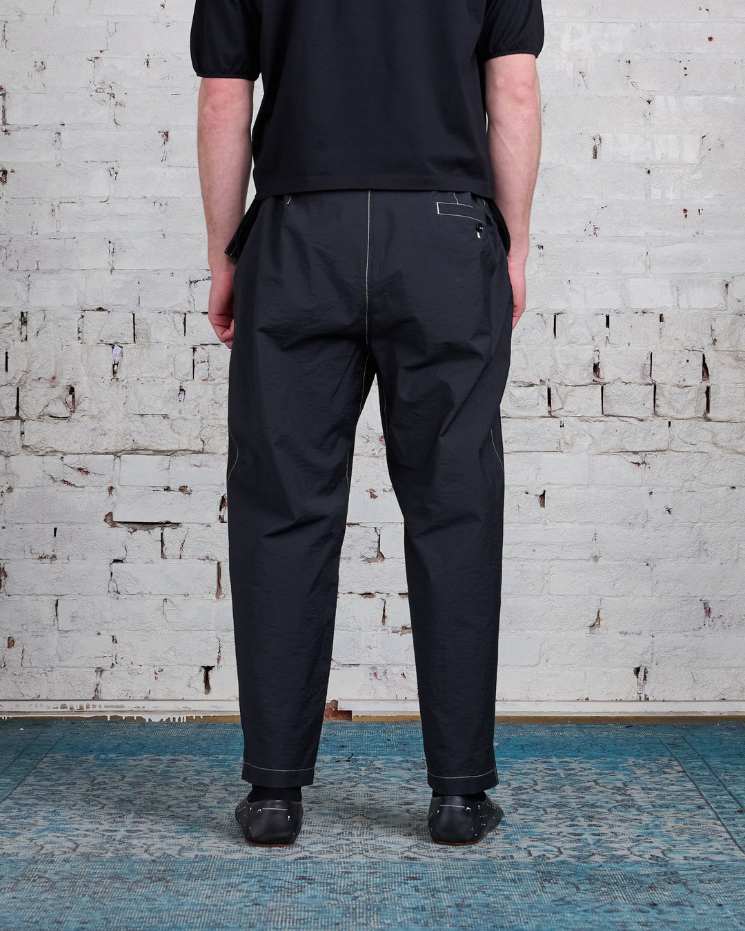 Lemaire Belted Carrot Pant Black