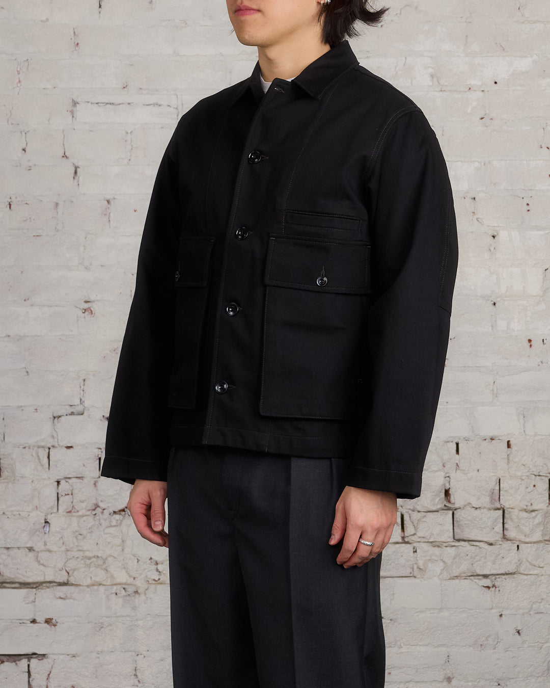 Lemaire Boxy Heavy Denim Jacket Black