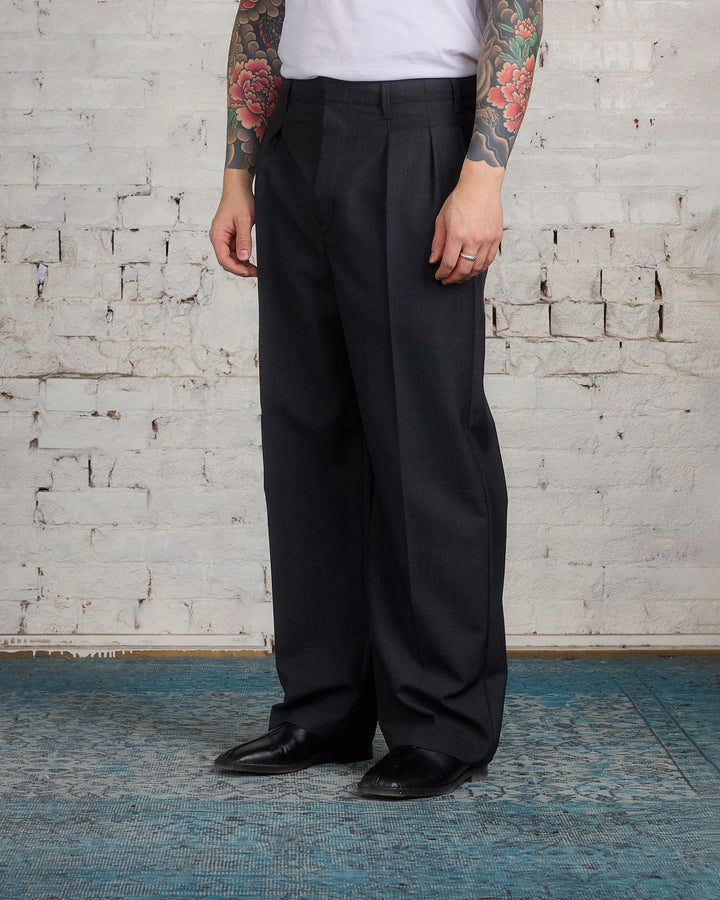 Lemaire Pleated Tropical Wool Pant Caviar