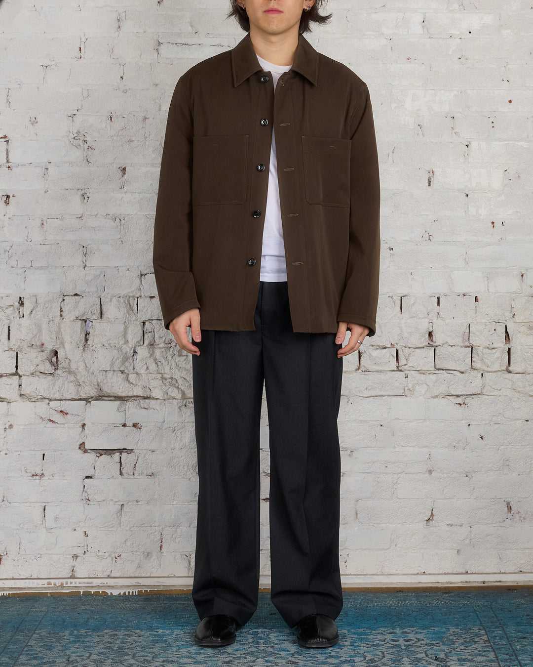 Lemaire Wadded Facing Blouson Jacket Kobicha Brown