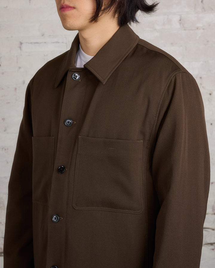 Lemaire Wadded Facing Blouson Jacket Kobicha Brown