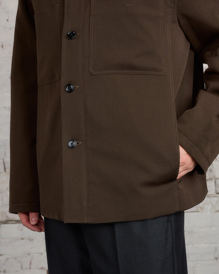 Lemaire Wadded Facing Blouson Jacket Kobicha Brown