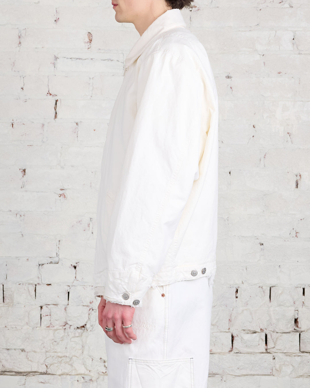MM6 Maison Margiela Canvas Sports Jacket Off White