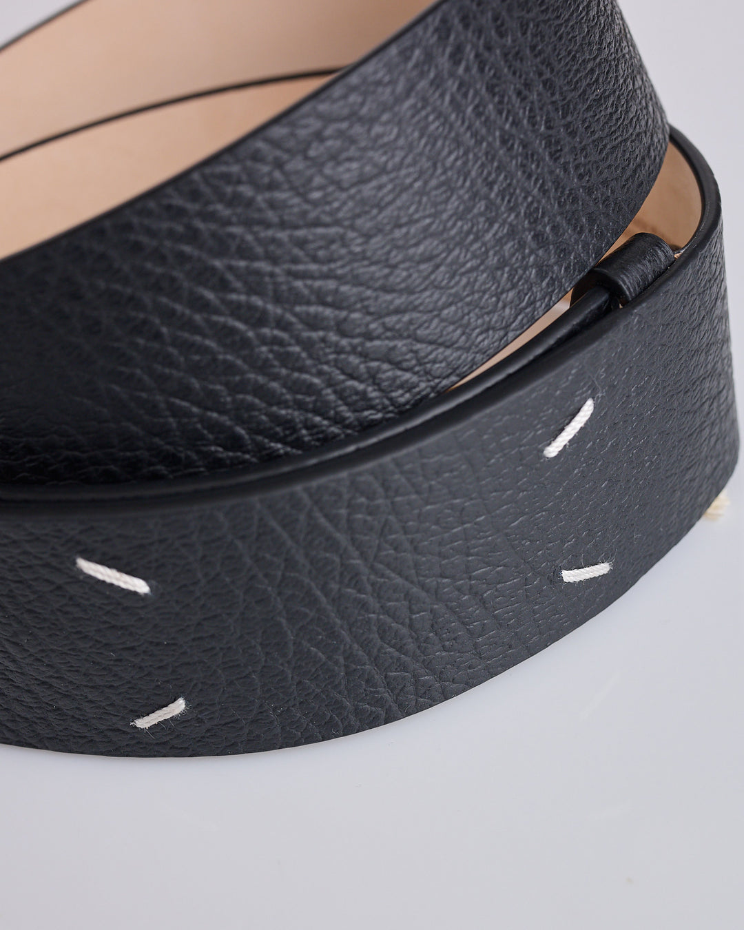 Maison Margiela 45mm Belt Embossed Grainy Leather Black