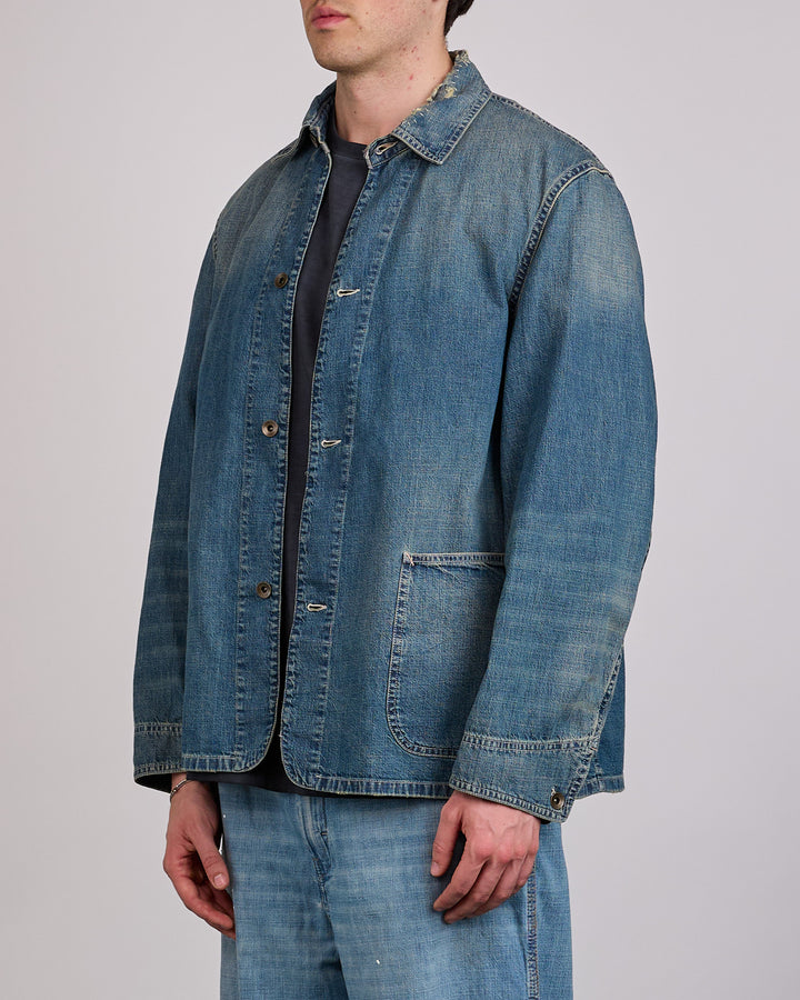 Maison Margiela 8oz Japanese Denim Chore Jacket Washed Blue