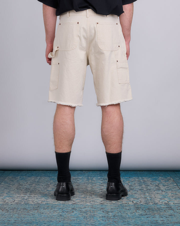 Maison Margiela Cotton Canvas Carpenter Short Ecru