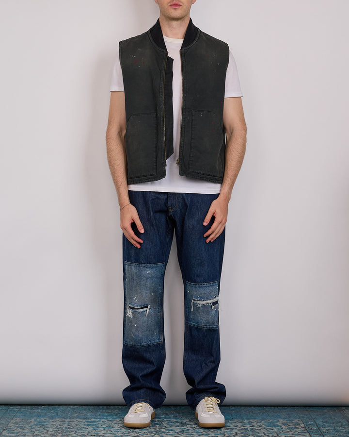 Maison Margiela Cotton Canvas Workwear Vest Black + Spots