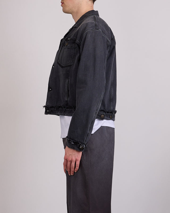 Maison Margiela Cropped 14oz Denim Jacket Washed Black