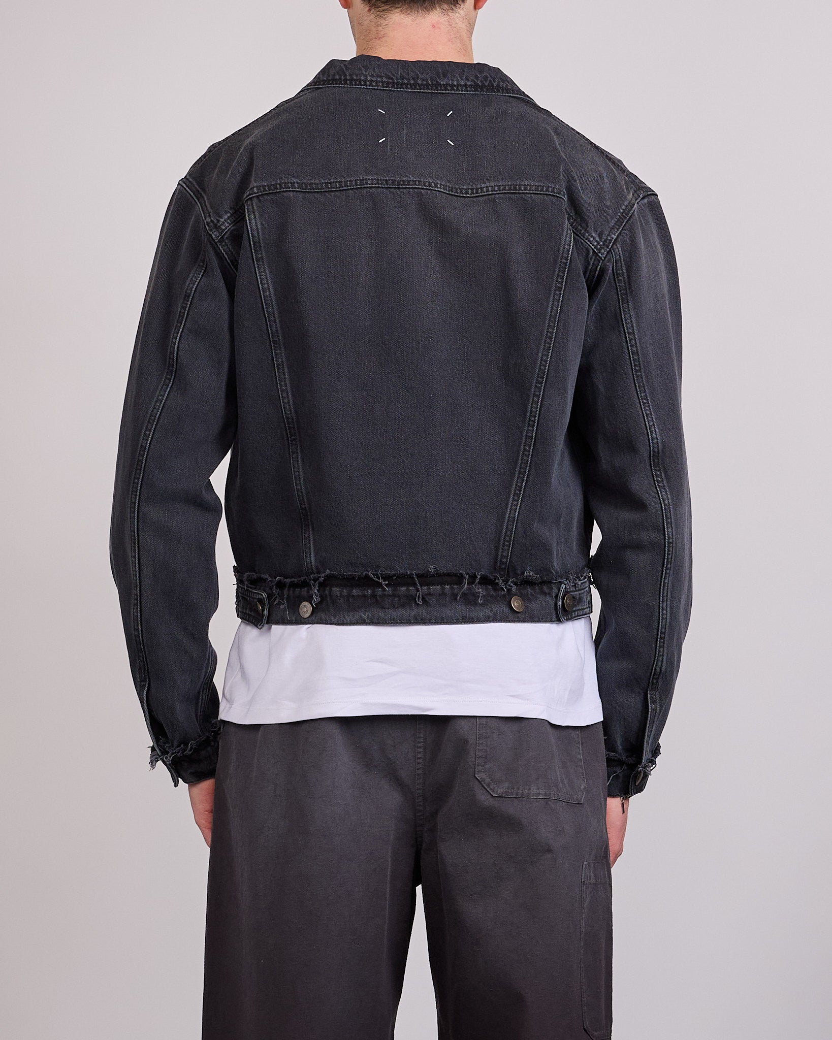 Maison Margiela Cropped 14oz Denim Jacket Washed Black – LESS 17