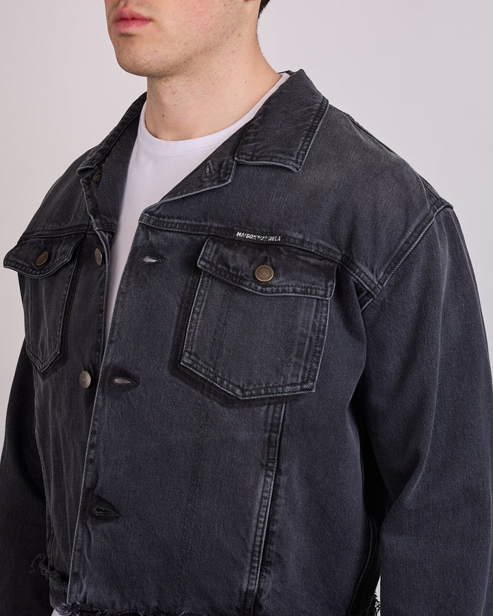 Maison Margiela Cropped 14oz Denim Jacket Washed Black