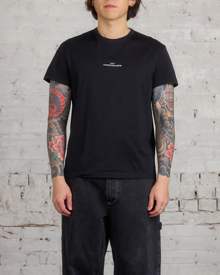 Maison Margiela Embroidered Logo T-Shirt Black White