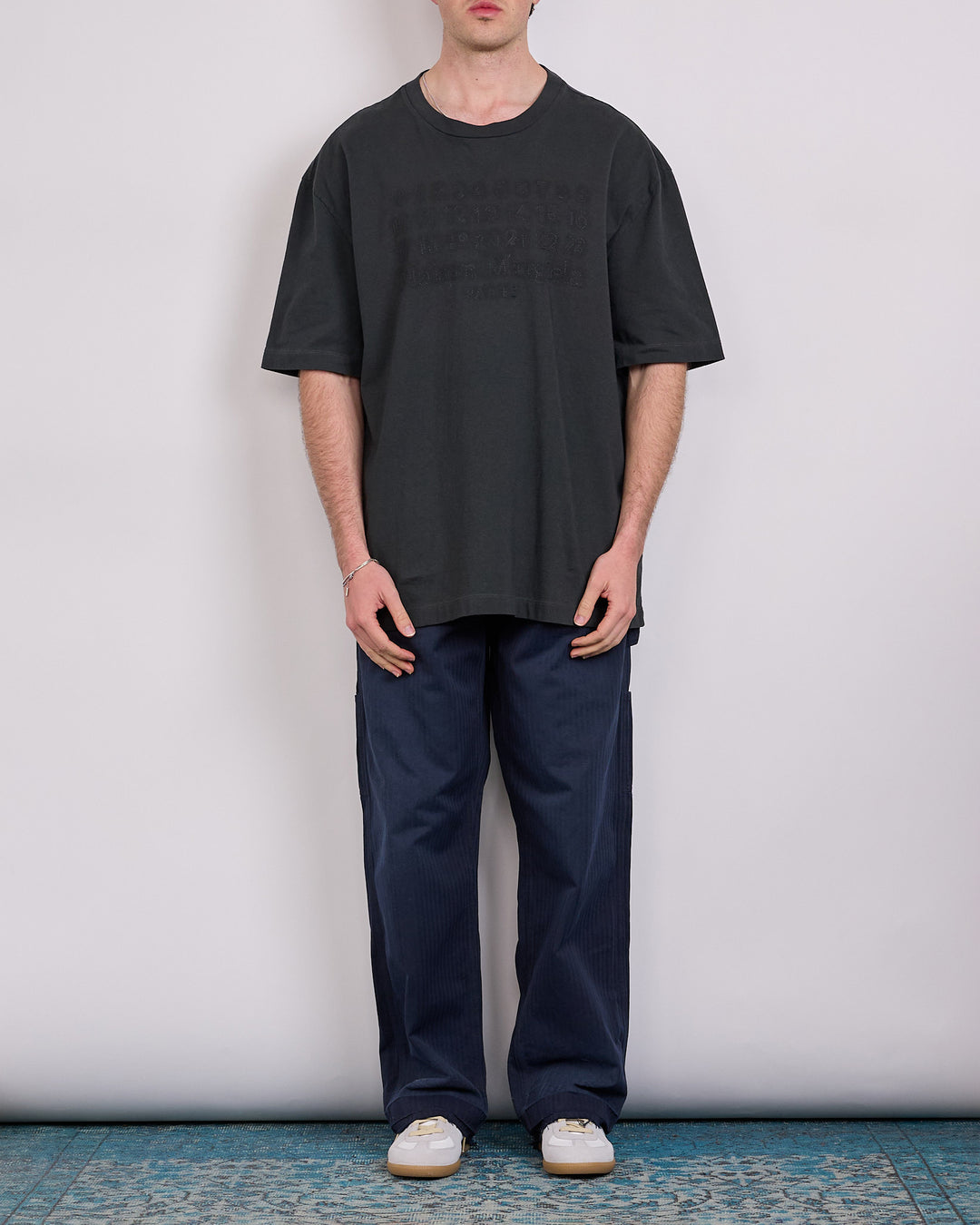 Maison Margiela Faded Overdye Logo T-Shirt Washed Black