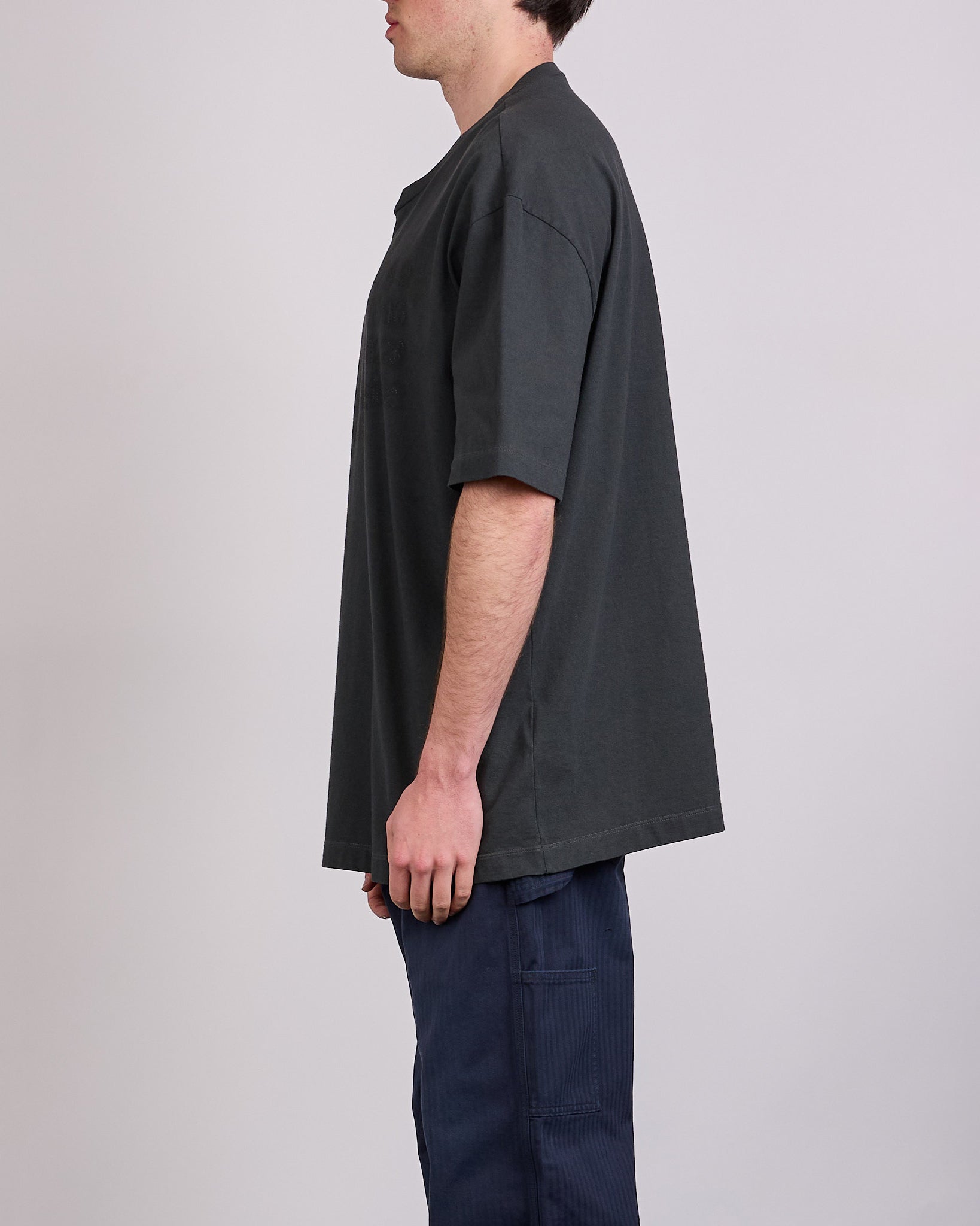 Maison Margiela Faded Overdye Logo T-Shirt Washed Black – LESS 17
