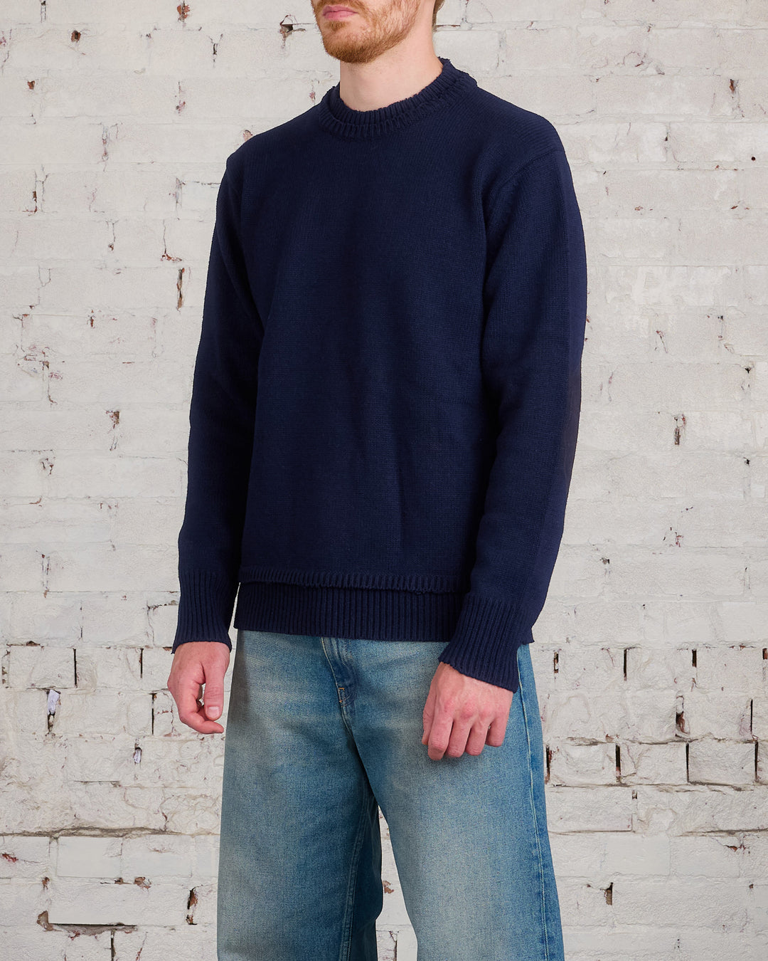 Maison Margiela Gauge 5 Shetland Sweater Navy