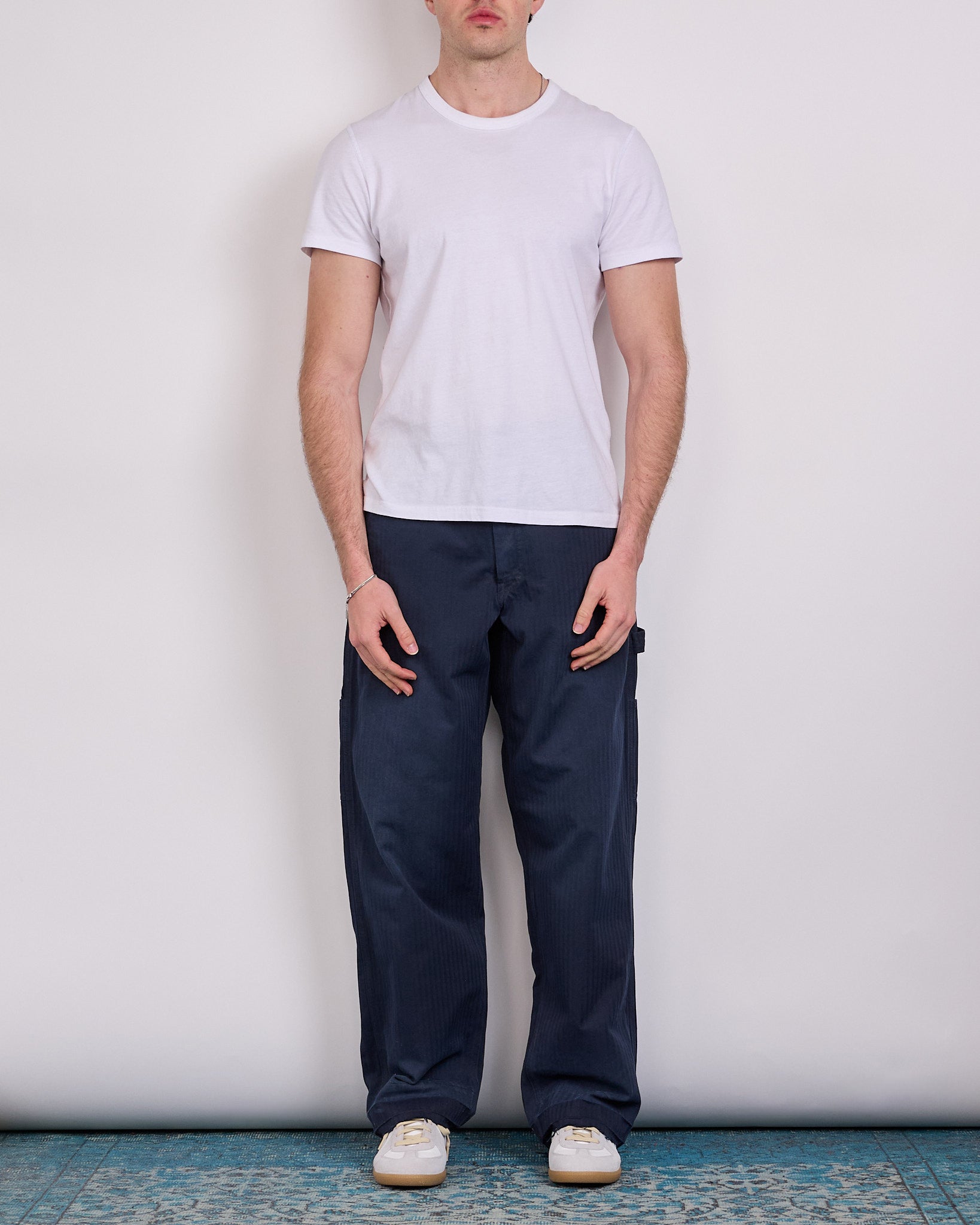 Maison Margiela Herringbone Workwear Pant Stone Wash Navy – LESS 17