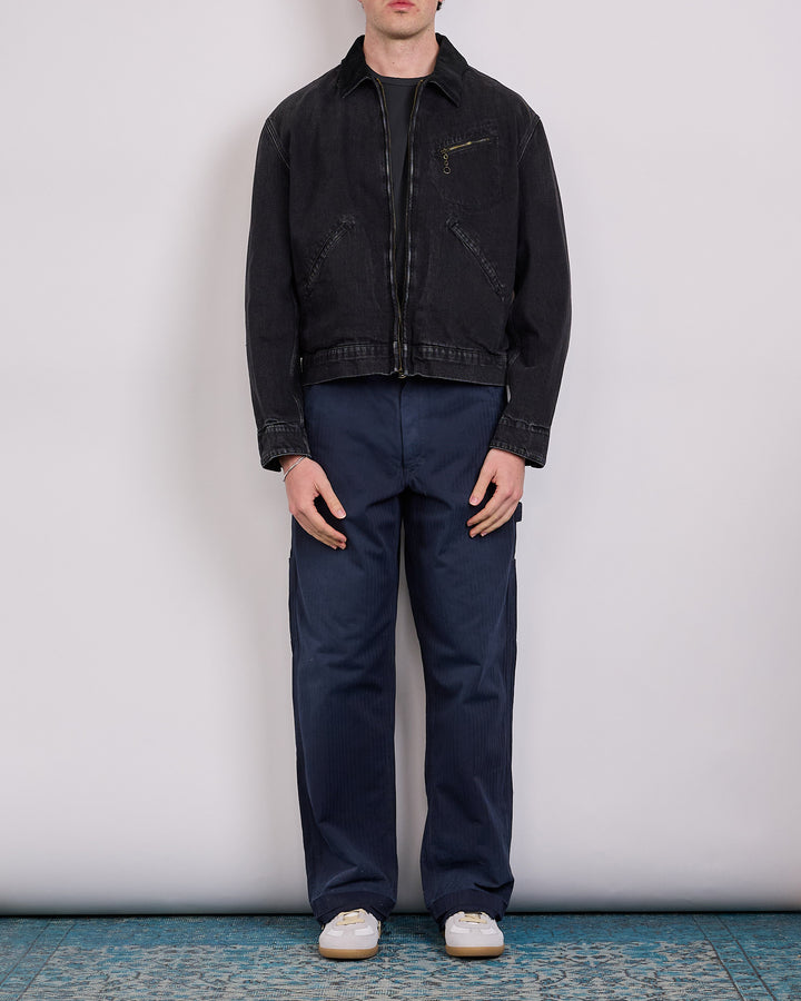 Maison Margiela Japanese Denim Zip Jacket Washed Black