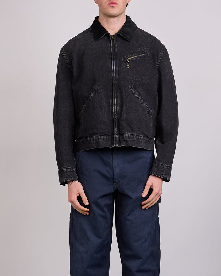 Maison Margiela Japanese Denim Zip Jacket Washed Black