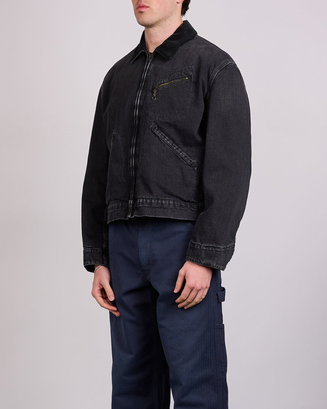 Maison Margiela Japanese Denim Zip Jacket Washed Black