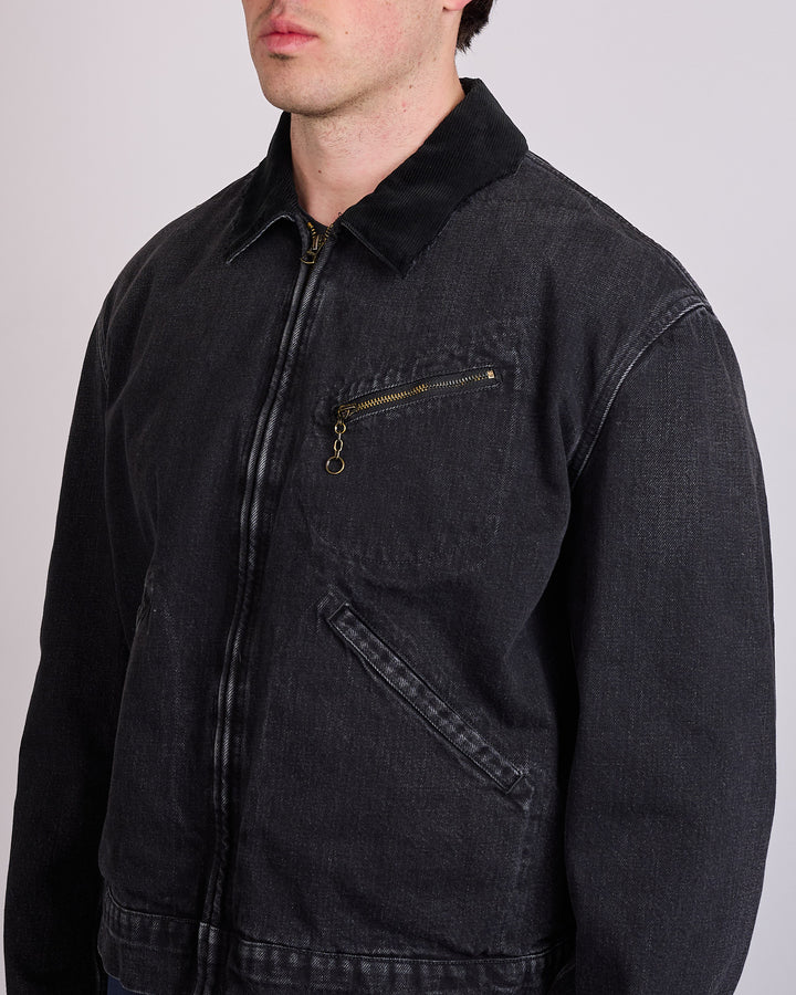 Maison Margiela Japanese Denim Zip Jacket Washed Black